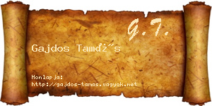 Gajdos Tamás névjegykártya